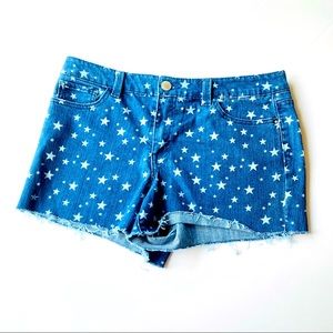 Style & Co Cutoff Denim Printed Shorts